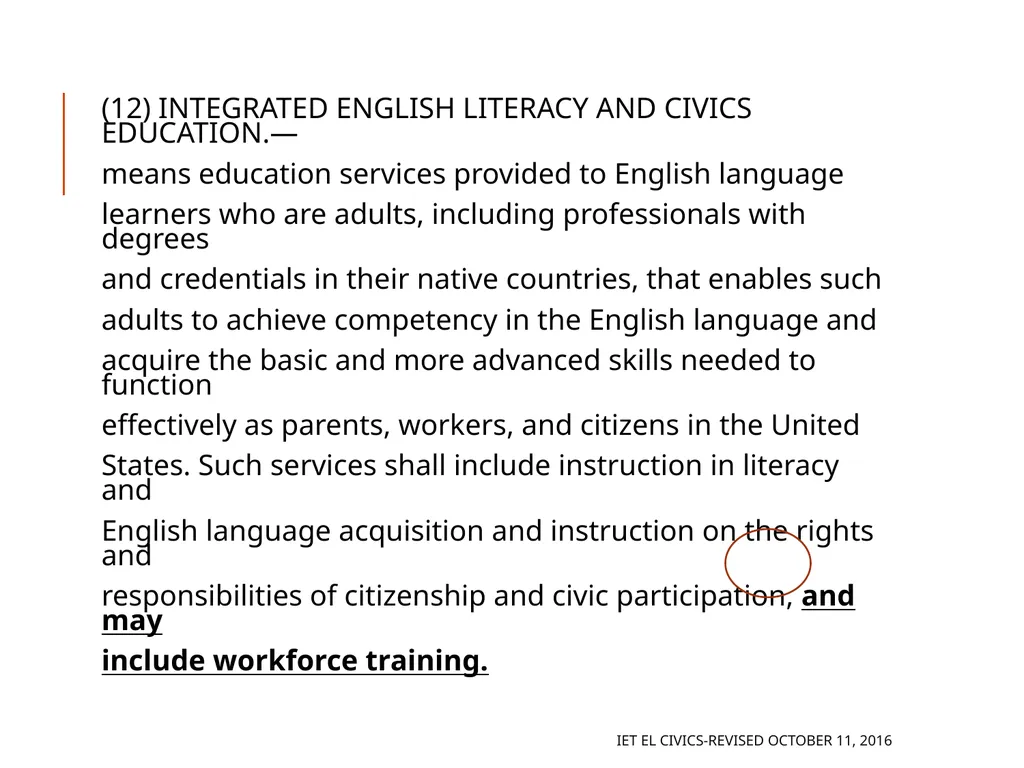 Integrated EL Civics Defining Student Success in - slide 19 of 79