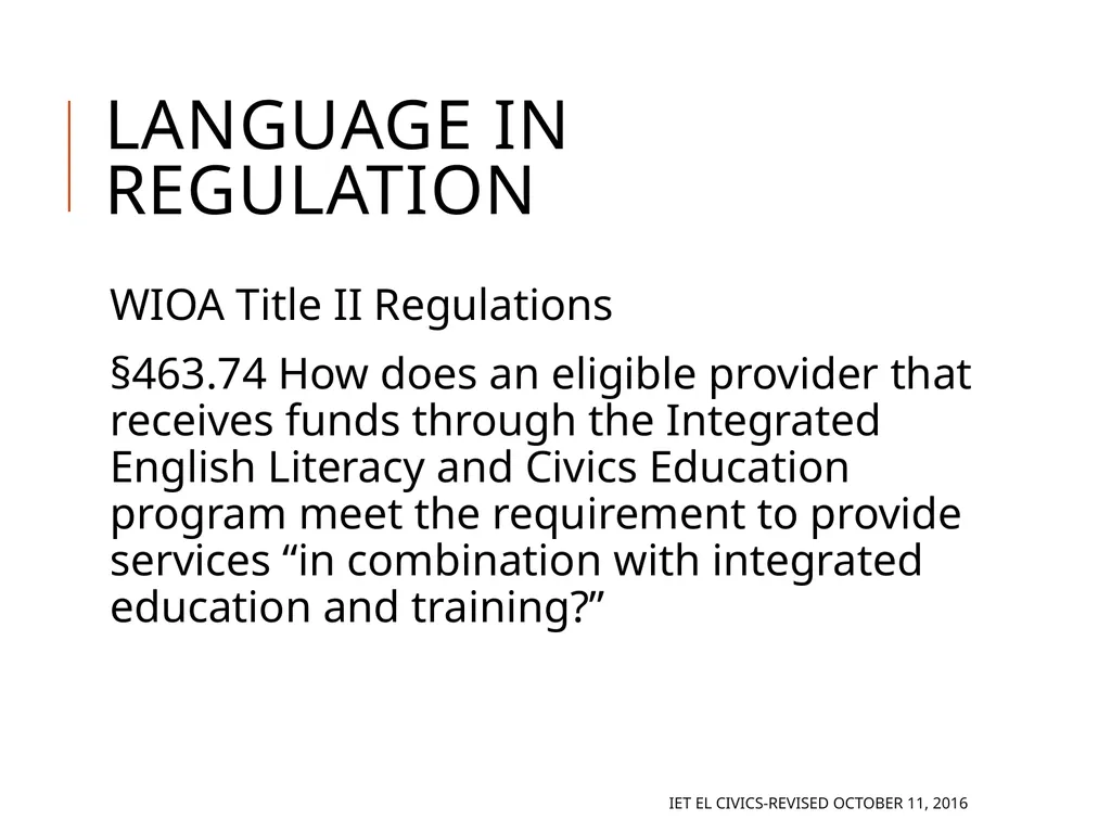 Integrated EL Civics Defining Student Success in - slide 56 of 79