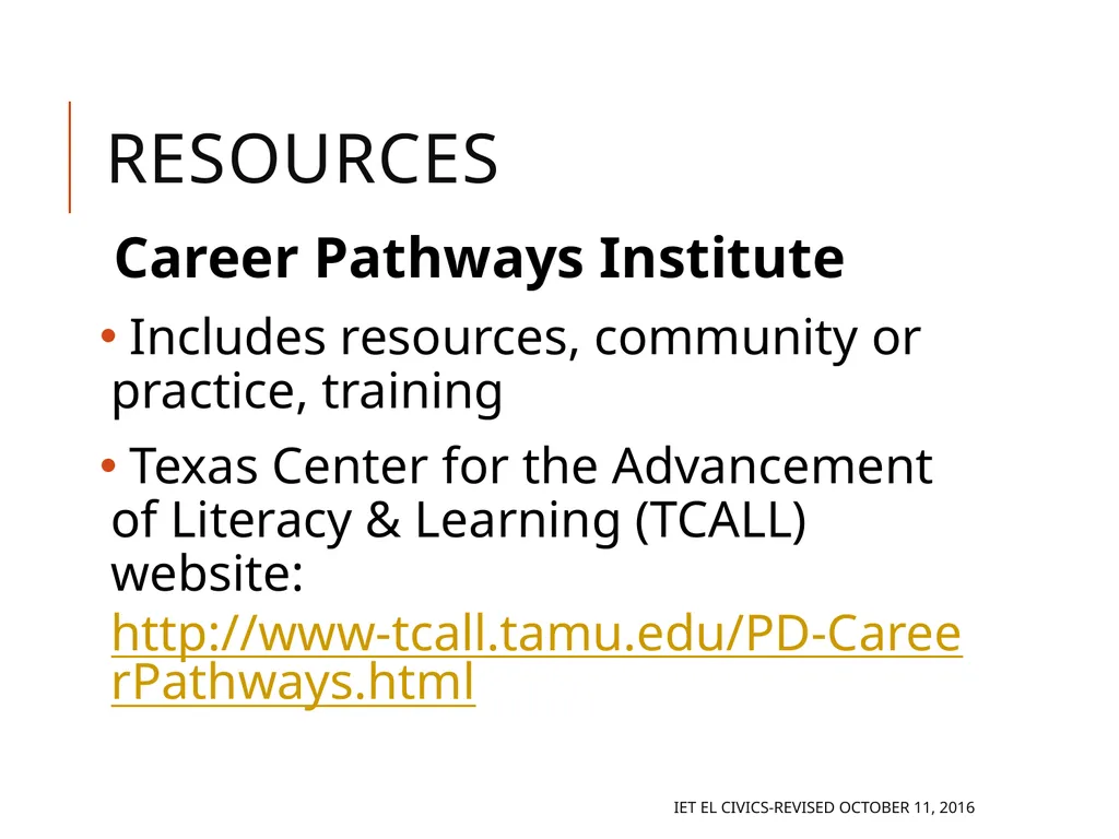 Integrated EL Civics Defining Student Success in - slide 78 of 79