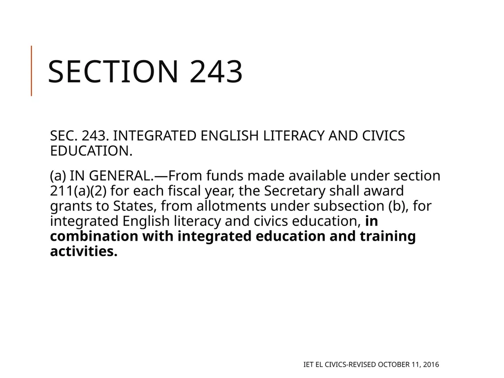 Integrated EL Civics Defining Student Success in - slide 31 of 79