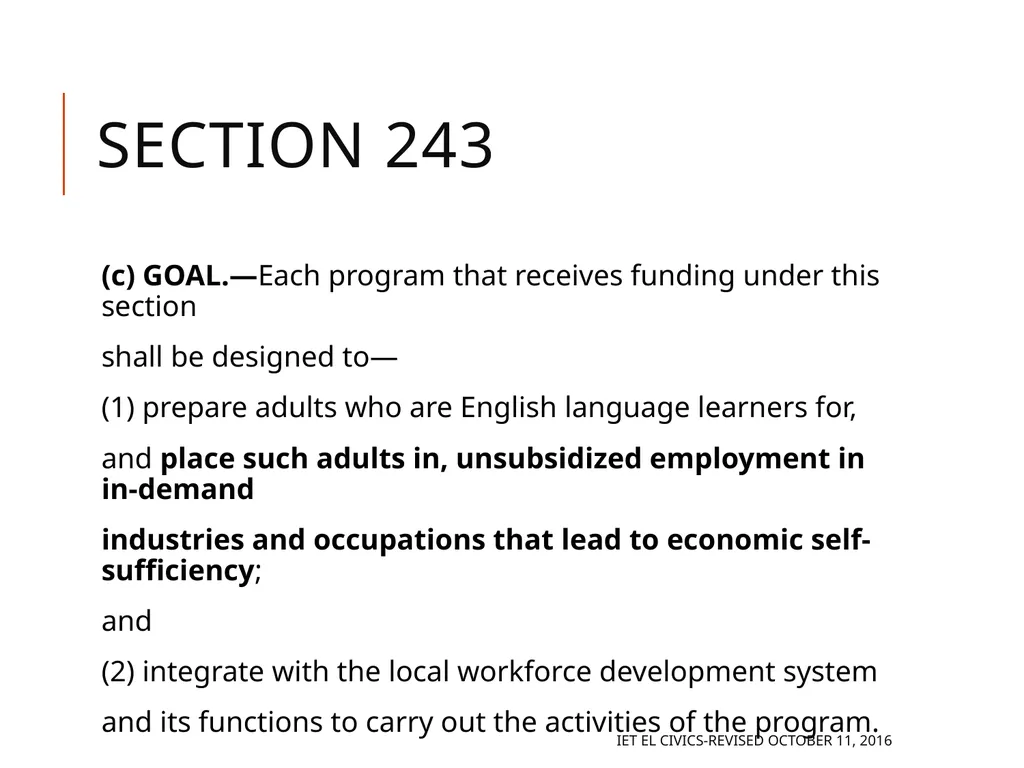 Integrated EL Civics Defining Student Success in - slide 34 of 79