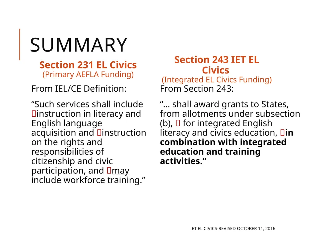 Integrated EL Civics Defining Student Success in - slide 44 of 79