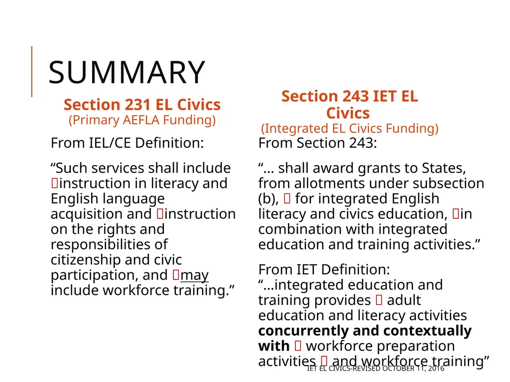 Integrated EL Civics Defining Student Success in - slide 47 of 79