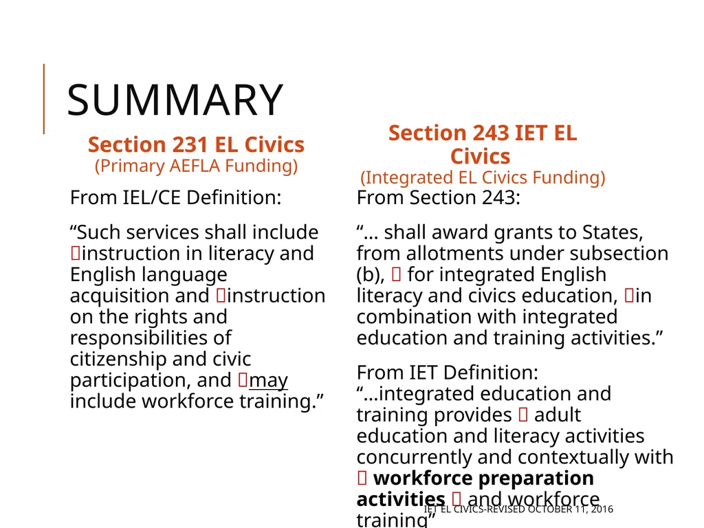 Integrated EL Civics Defining Student Success in - slide 48 of 79