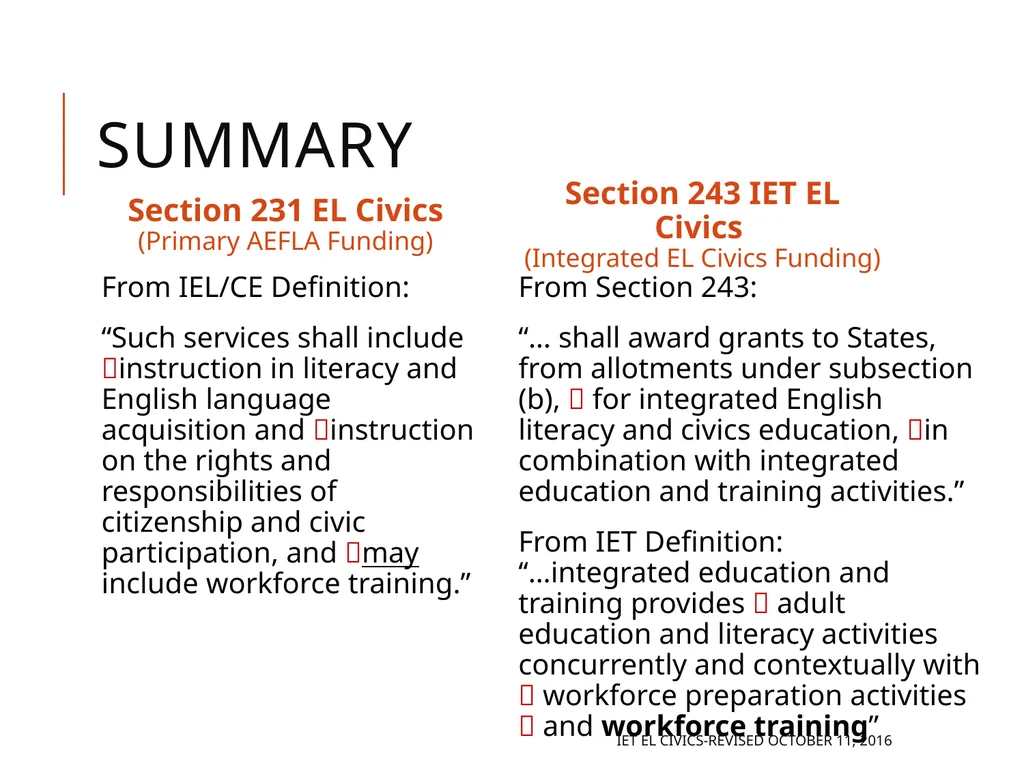 Integrated EL Civics Defining Student Success in - slide 49 of 79