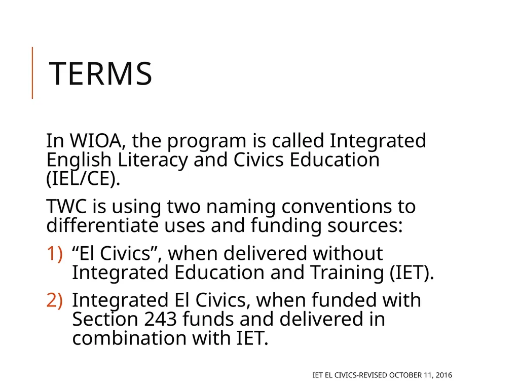 Integrated EL Civics Defining Student Success in - slide 3 of 79