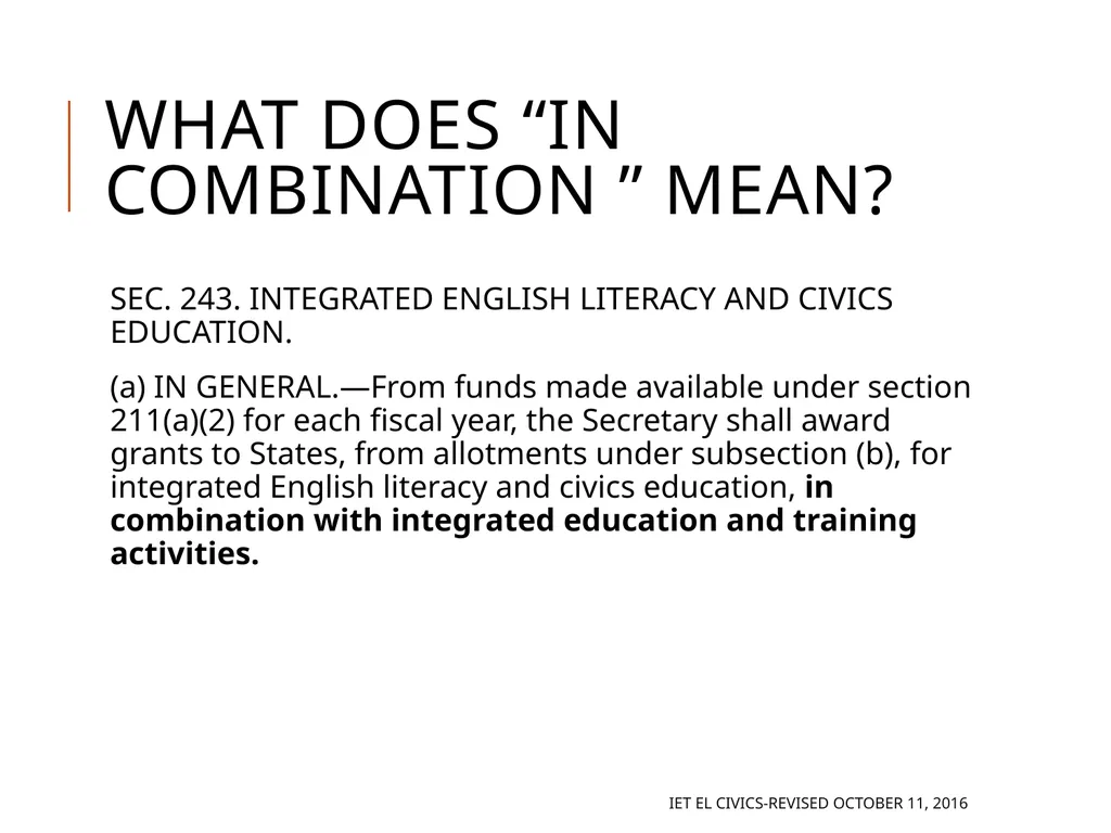 Integrated EL Civics Defining Student Success in - slide 55 of 79
