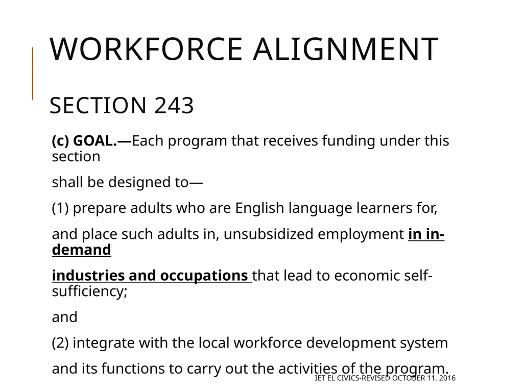 Integrated EL Civics Defining Student Success in - slide 72 of 79