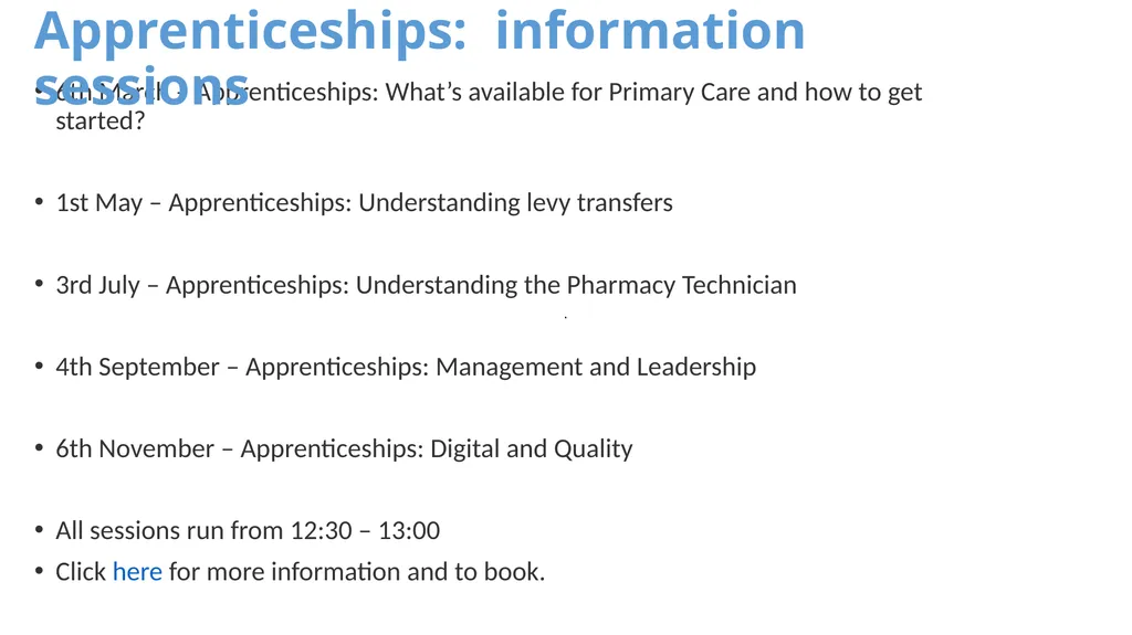 Apprenticeships in Primary Care Level 2 (GCSE) to - slide 6 of 7