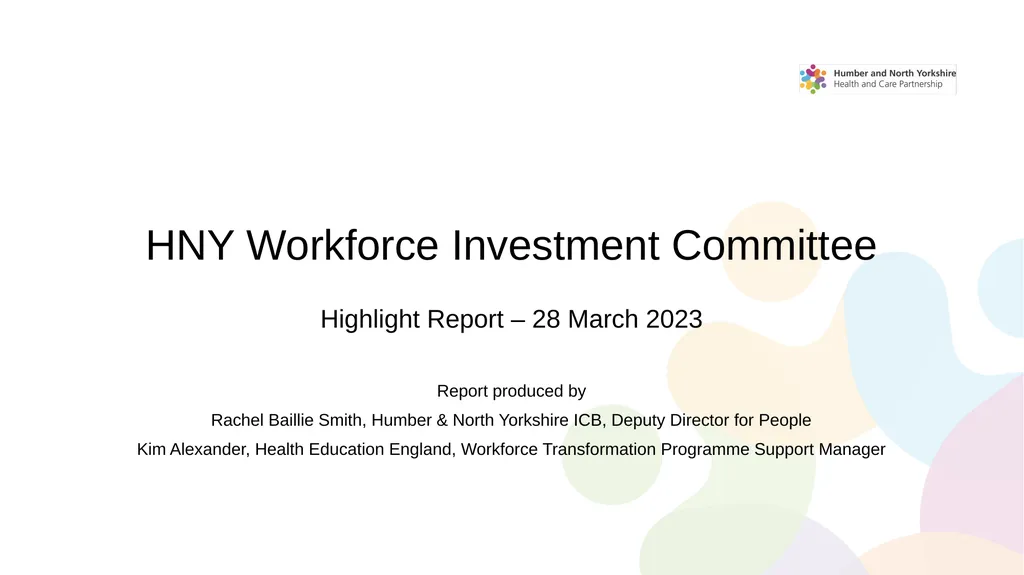 HNY Workforce Investment Committee Highlight - slide 1 of 9