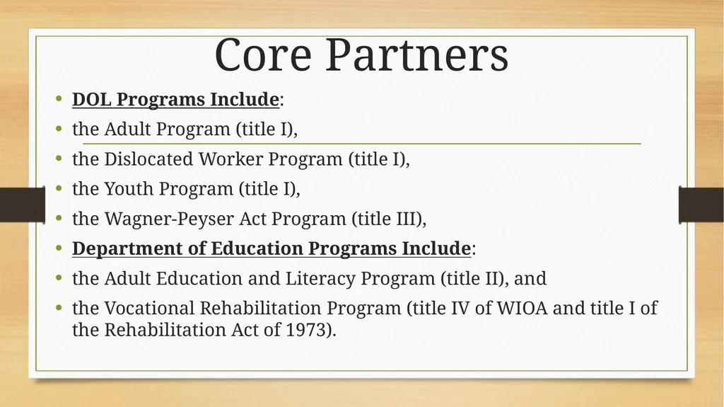 The Workforce Innovation and Opportunity Act - slide 3 of 19