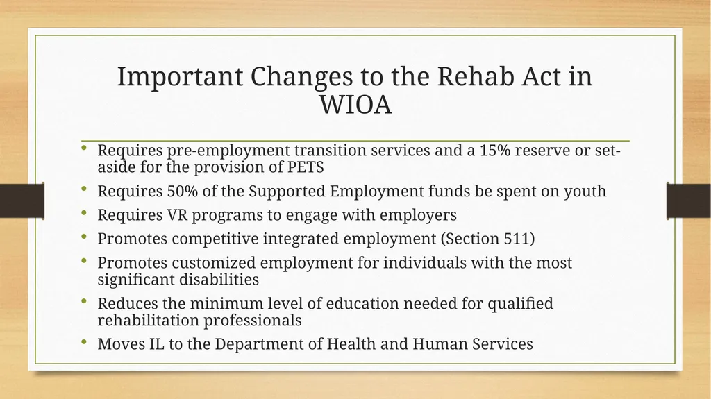 The Workforce Innovation and Opportunity Act - slide 7 of 19