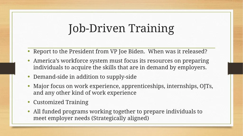 The Workforce Innovation and Opportunity Act - slide 12 of 19