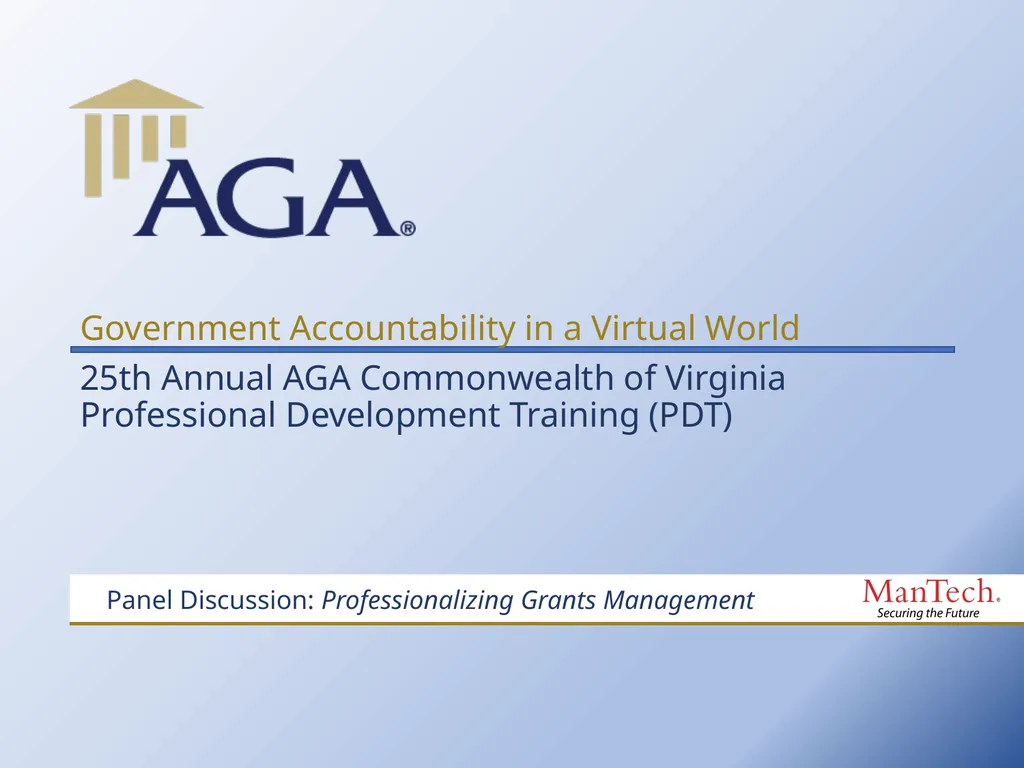 Government Accountability in a Virtual World 25th - slide 1 of 11