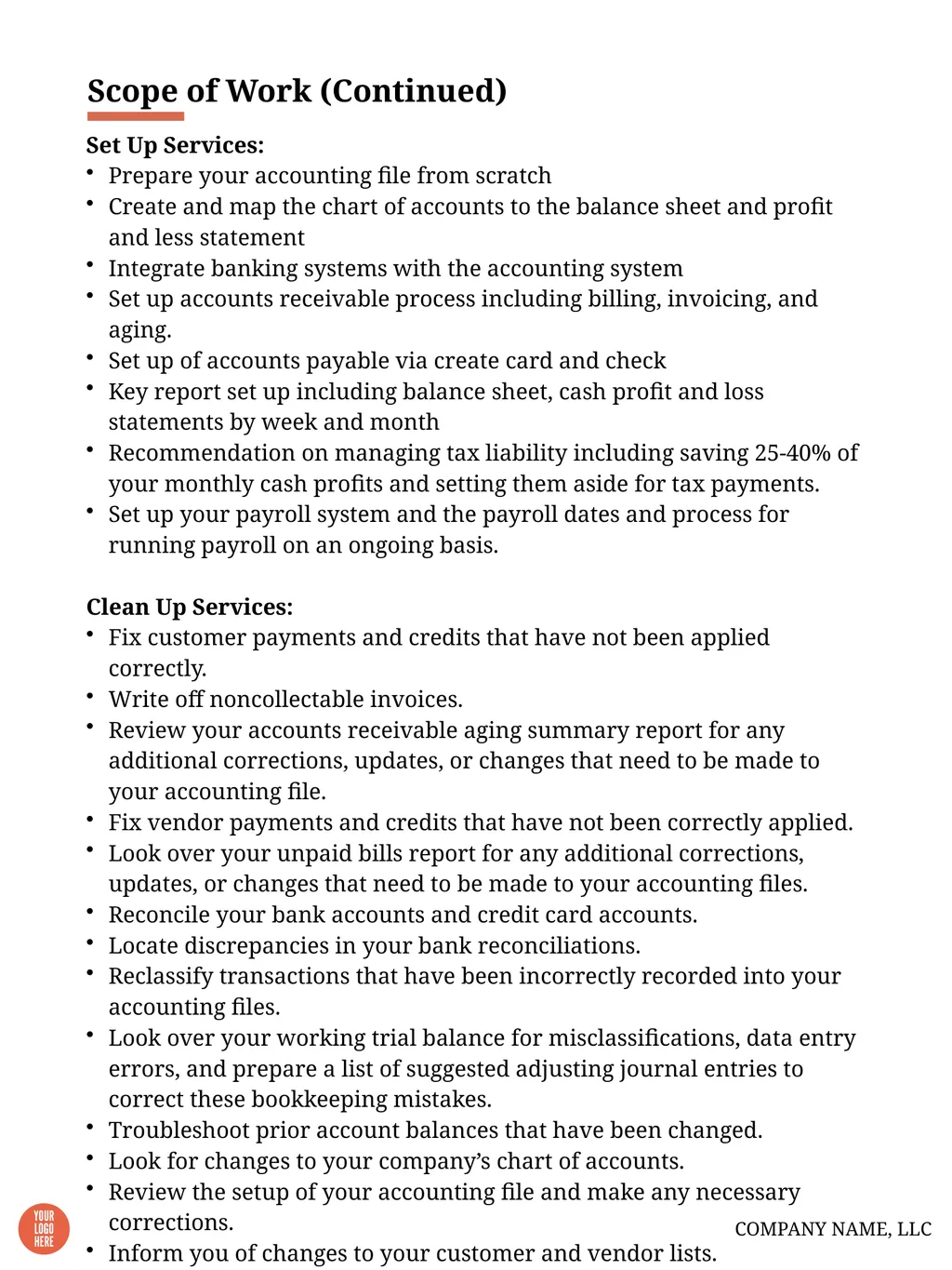 Accounting Services (Setup, Clean Up, Bookkeeping, - slide 3 of 11