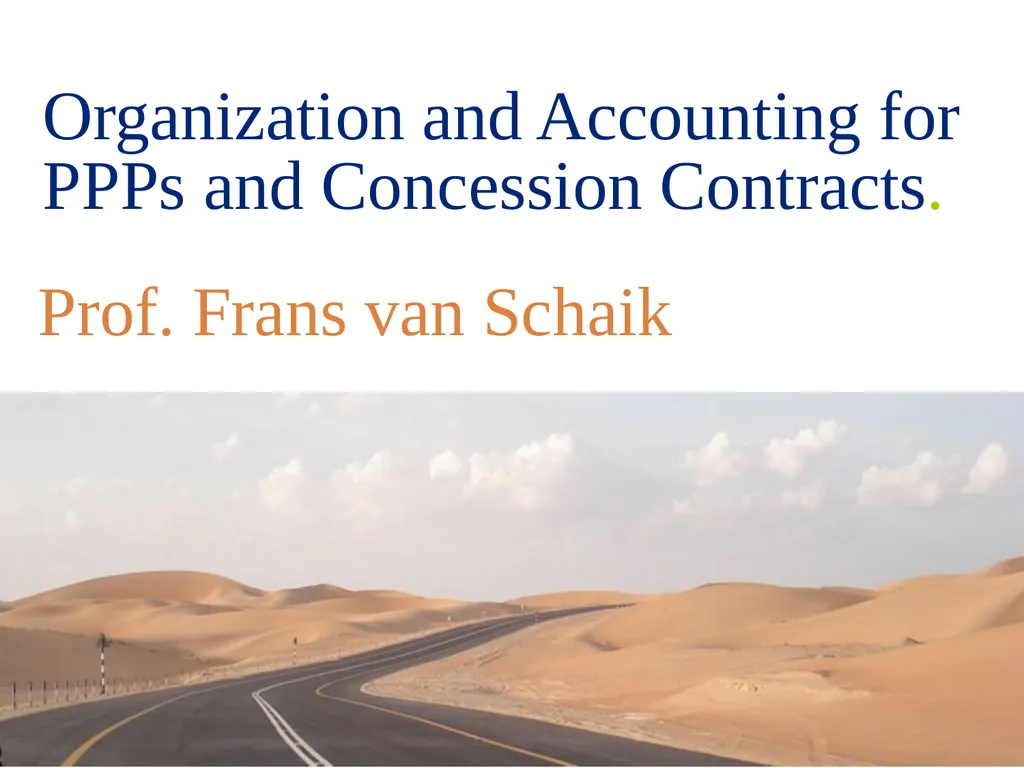 Organization and Accounting for PPPs and - slide 1 of 28