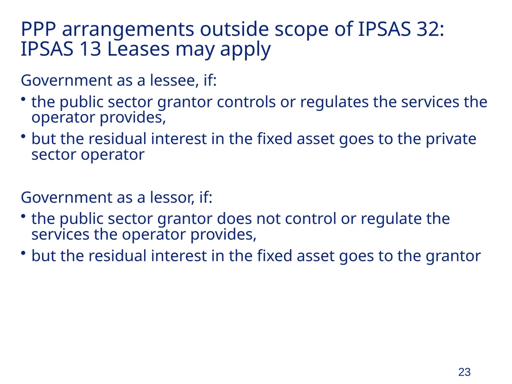 Organization and Accounting for PPPs and - slide 23 of 28