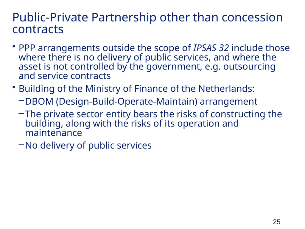 Organization and Accounting for PPPs and - slide 25 of 28
