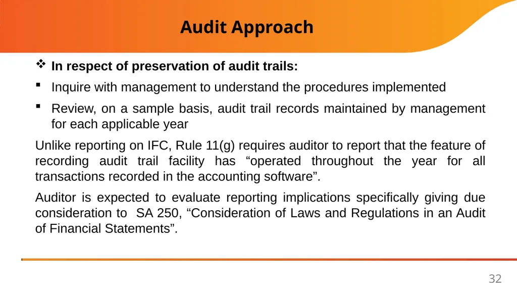 Implementation Guide on Reporting under Rule 11(g) - slide 32 of 49