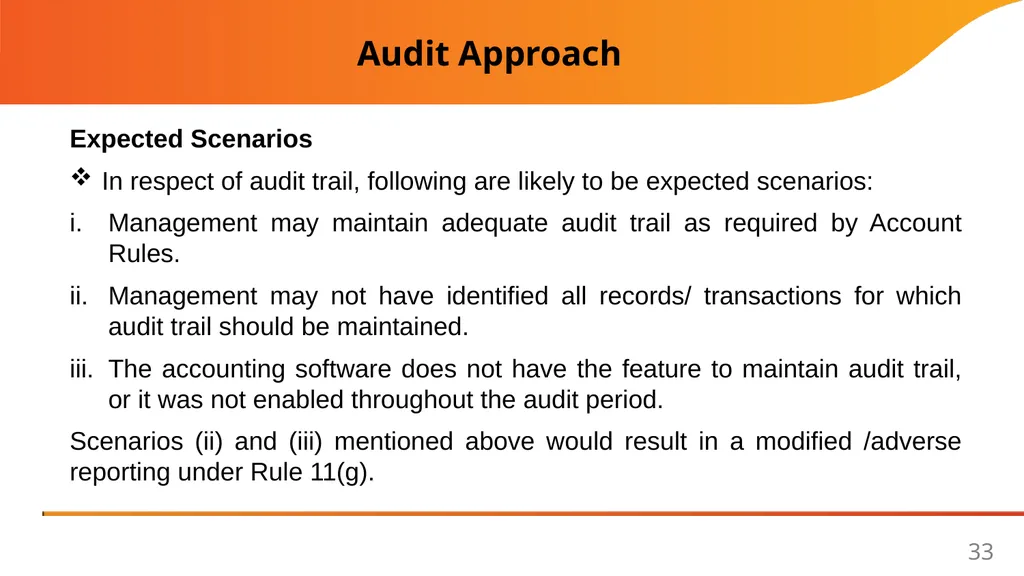 Implementation Guide on Reporting under Rule 11(g) - slide 33 of 49