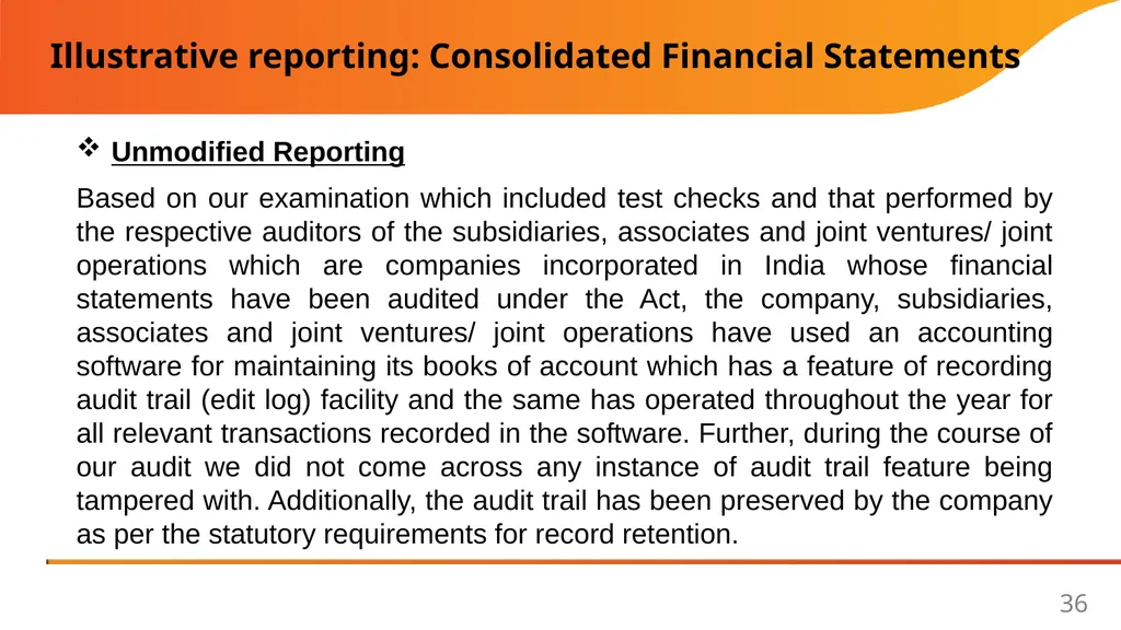 Implementation Guide on Reporting under Rule 11(g) - slide 36 of 49