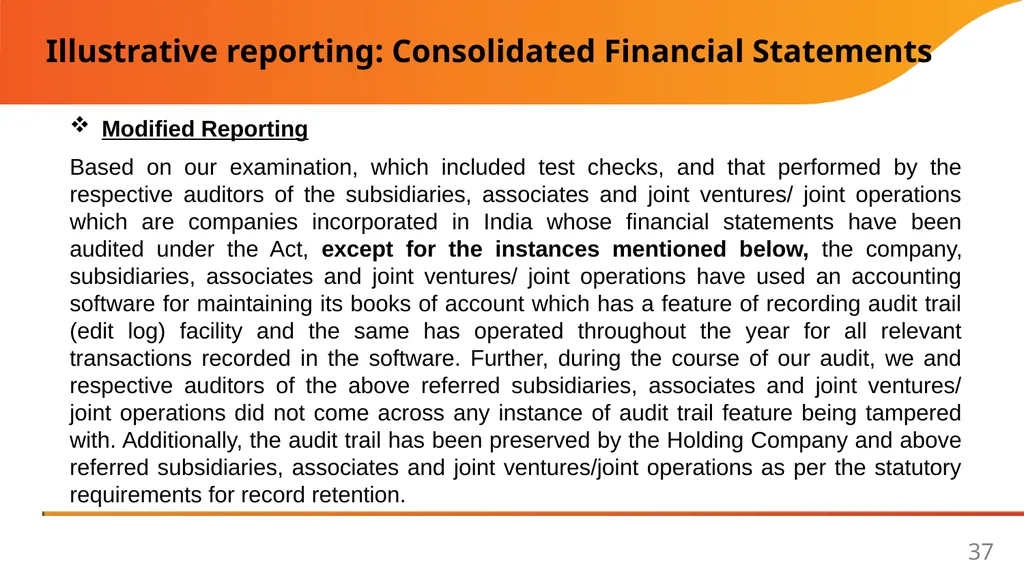 Implementation Guide on Reporting under Rule 11(g) - slide 37 of 49