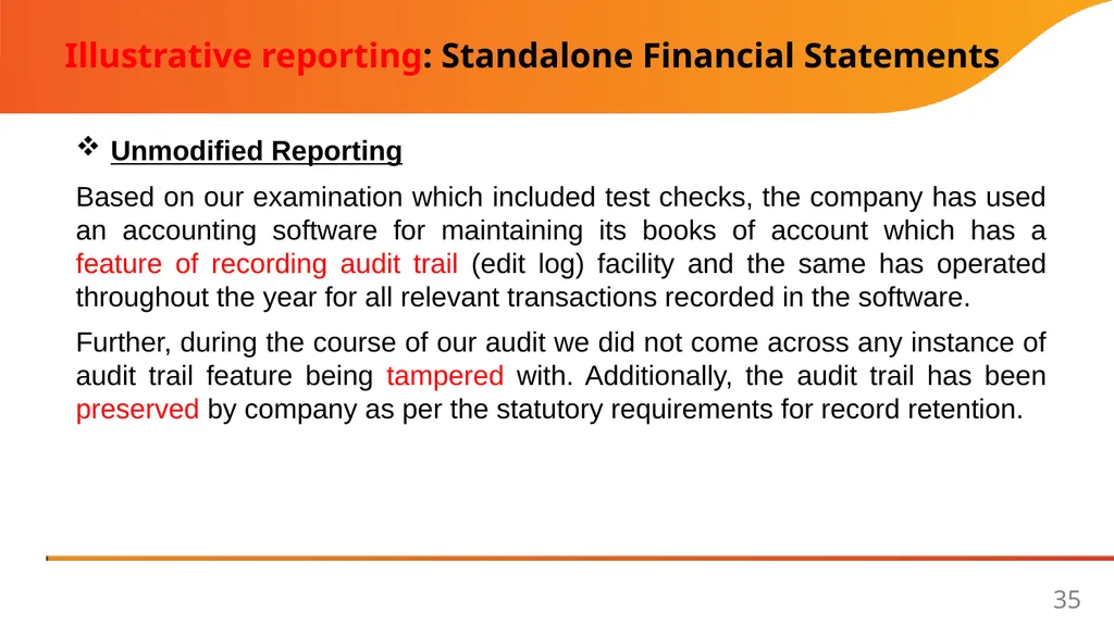Implementation Guide on Reporting under Rule 11(g) - slide 35 of 49