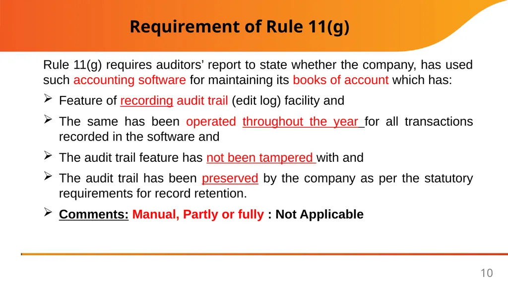Implementation Guide on Reporting under Rule 11(g) - slide 10 of 49