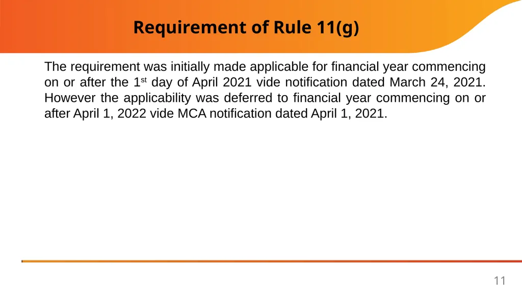 Implementation Guide on Reporting under Rule 11(g) - slide 11 of 49