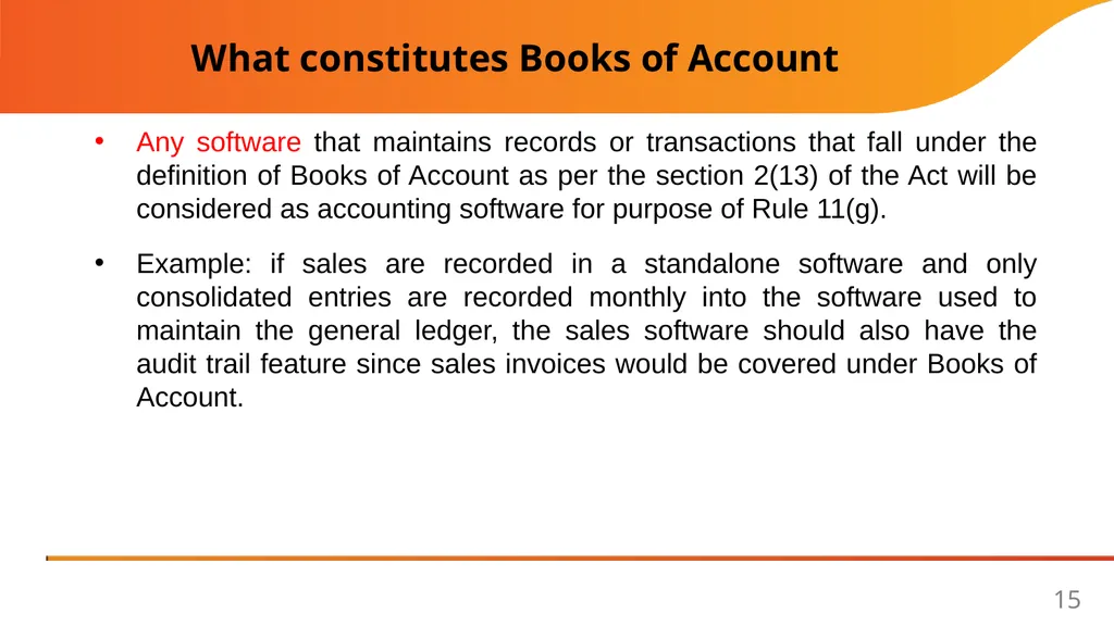 Implementation Guide on Reporting under Rule 11(g) - slide 15 of 49