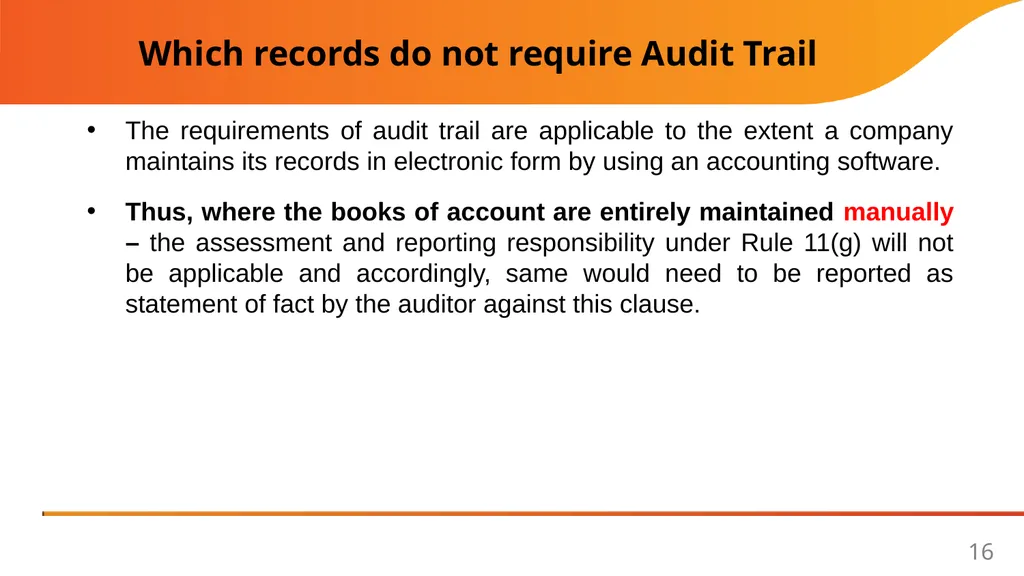 Implementation Guide on Reporting under Rule 11(g) - slide 16 of 49