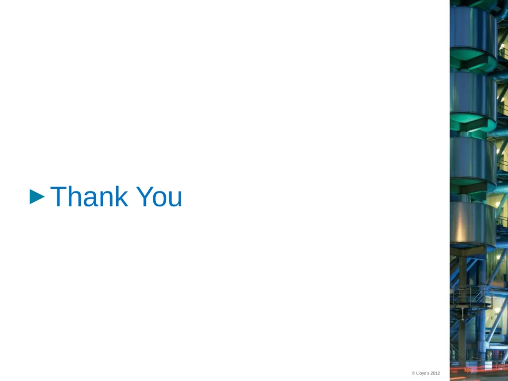 Current issues in General Insurance Reinsurance – - slide 9 of 9