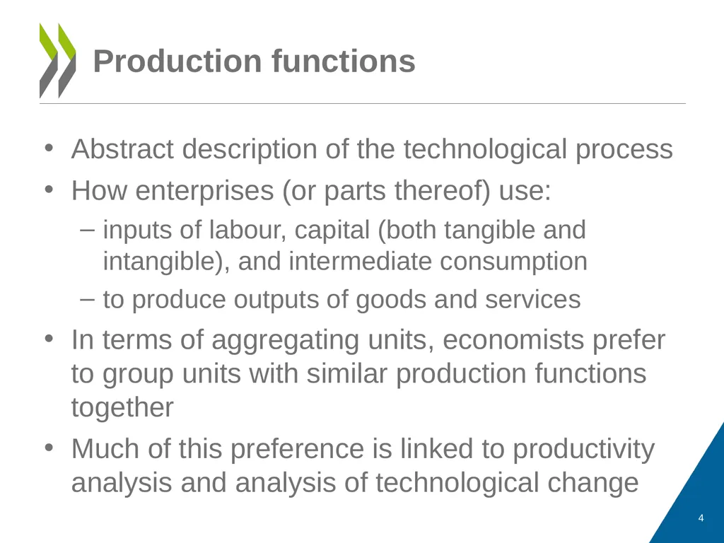 statistical units in describing the production - slide 4 of 17