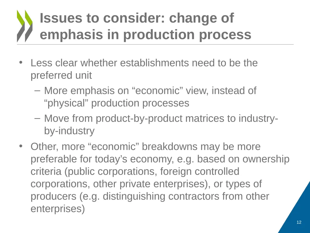 statistical units in describing the production - slide 12 of 17