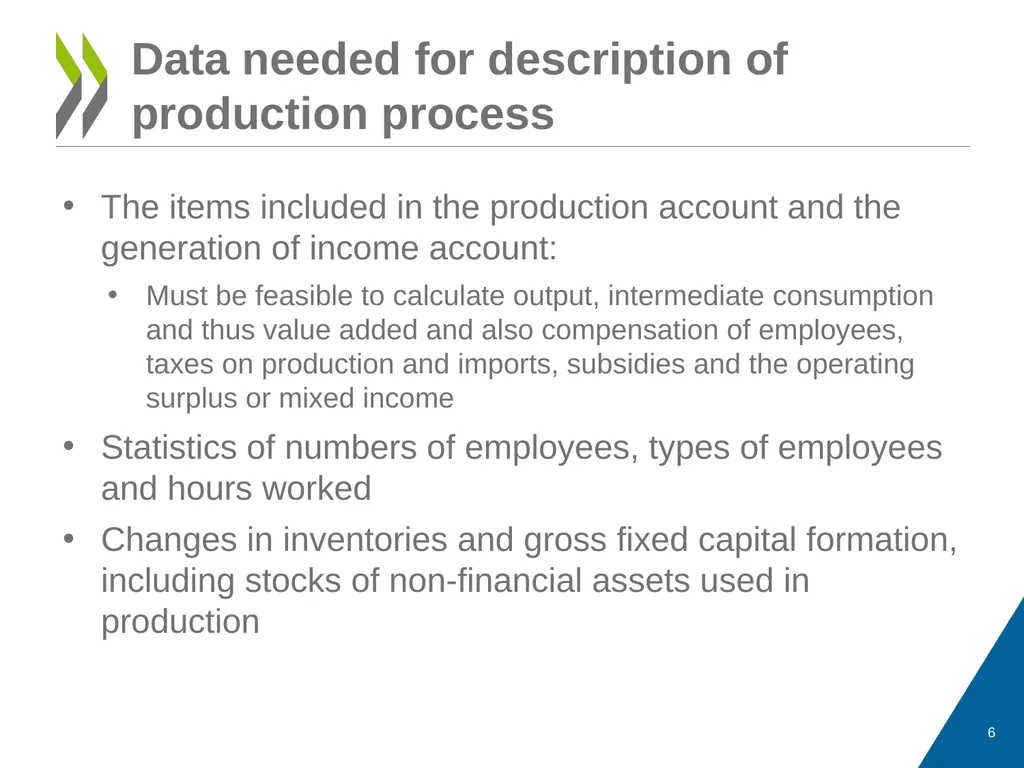 statistical units in describing the production - slide 6 of 17
