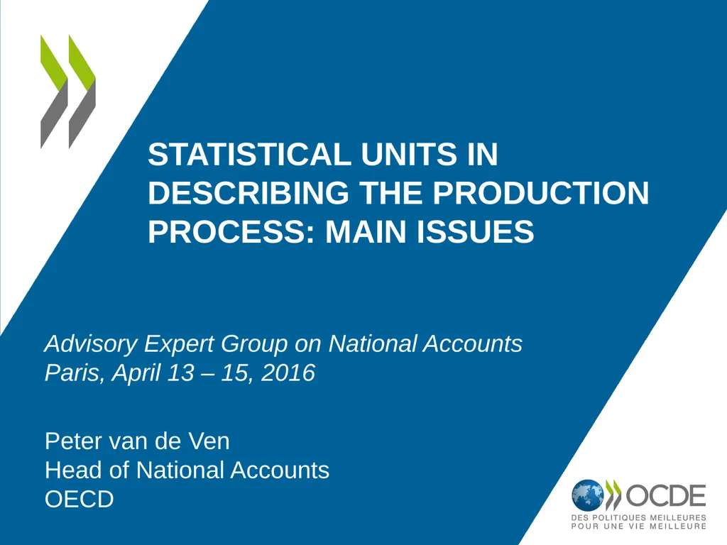 statistical units in describing the production - slide 1 of 17