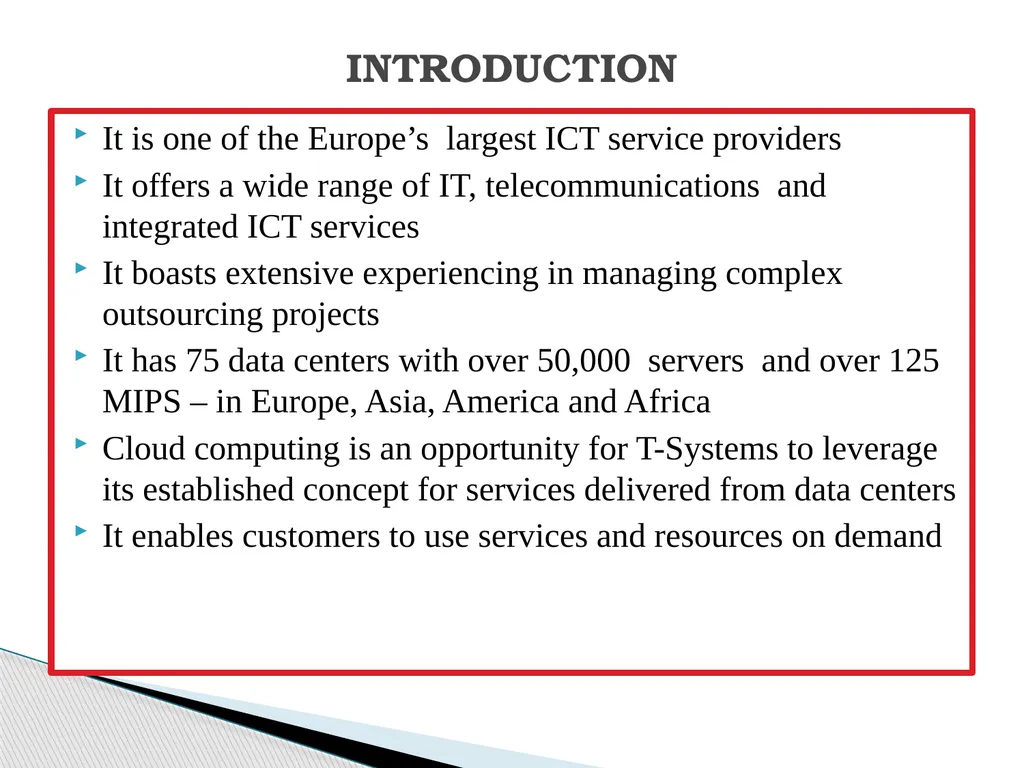 T- SYSTEMS’ CLOUD BASED SOLUTIONS FOR BUSINESS - slide 2 of 28
