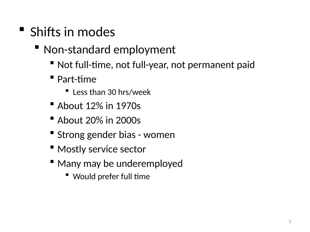 Employment Trends 1 Trends in employment level - slide 5 of 8