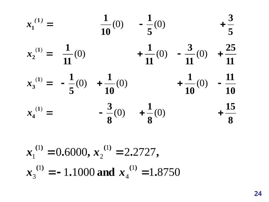 Linear Systems – Iterative methods Jacobi Method - slide 24 of 69