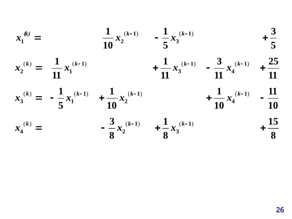 Linear Systems – Iterative methods Jacobi Method - slide 26 of 69