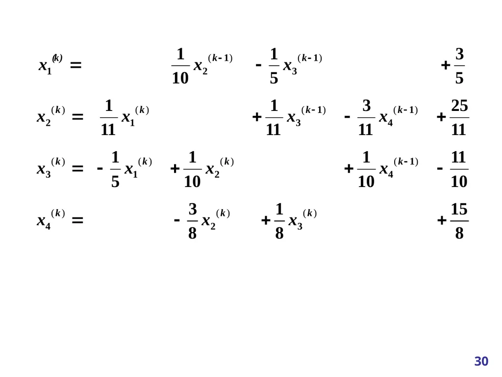 Linear Systems – Iterative methods Jacobi Method - slide 30 of 69