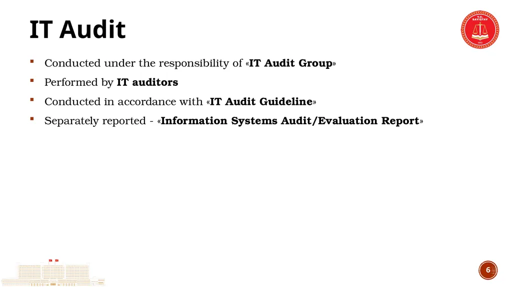 TCA’s Experience in IT Audit IT Audit Group - slide 6 of 29