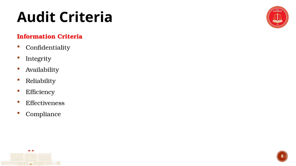TCA’s Experience in IT Audit IT Audit Group - slide 8 of 29