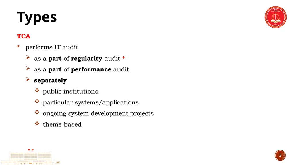 TCA’s Experience in IT Audit IT Audit Group - slide 3 of 29