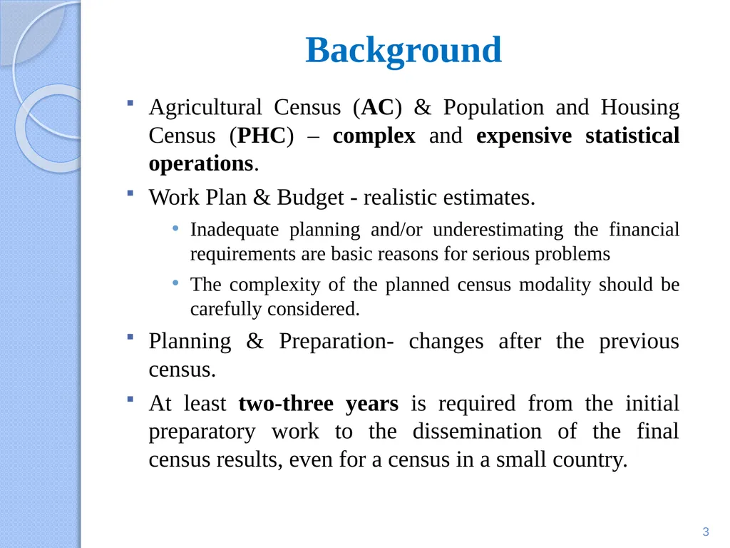 Eloi OUEDRAOGO Statistician, Agricultural Census - slide 3 of 33
