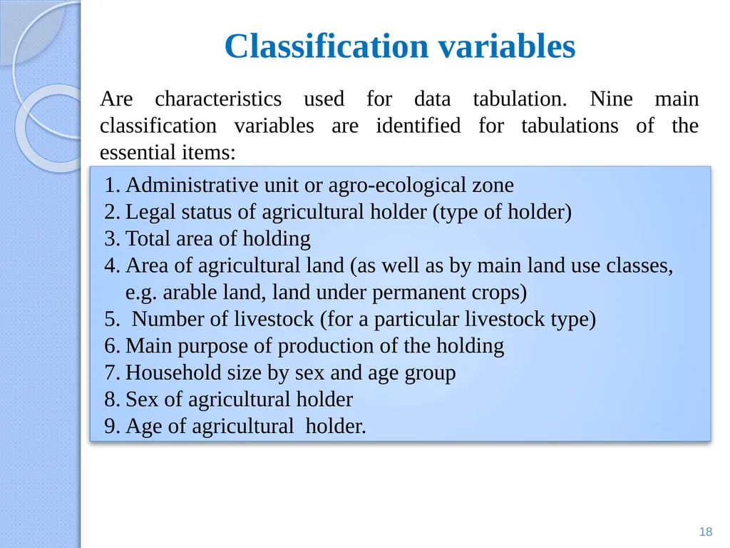 Eloi OUEDRAOGO Statistician, Agricultural Census - slide 18 of 33