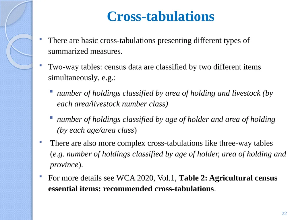 Eloi OUEDRAOGO Statistician, Agricultural Census - slide 22 of 33