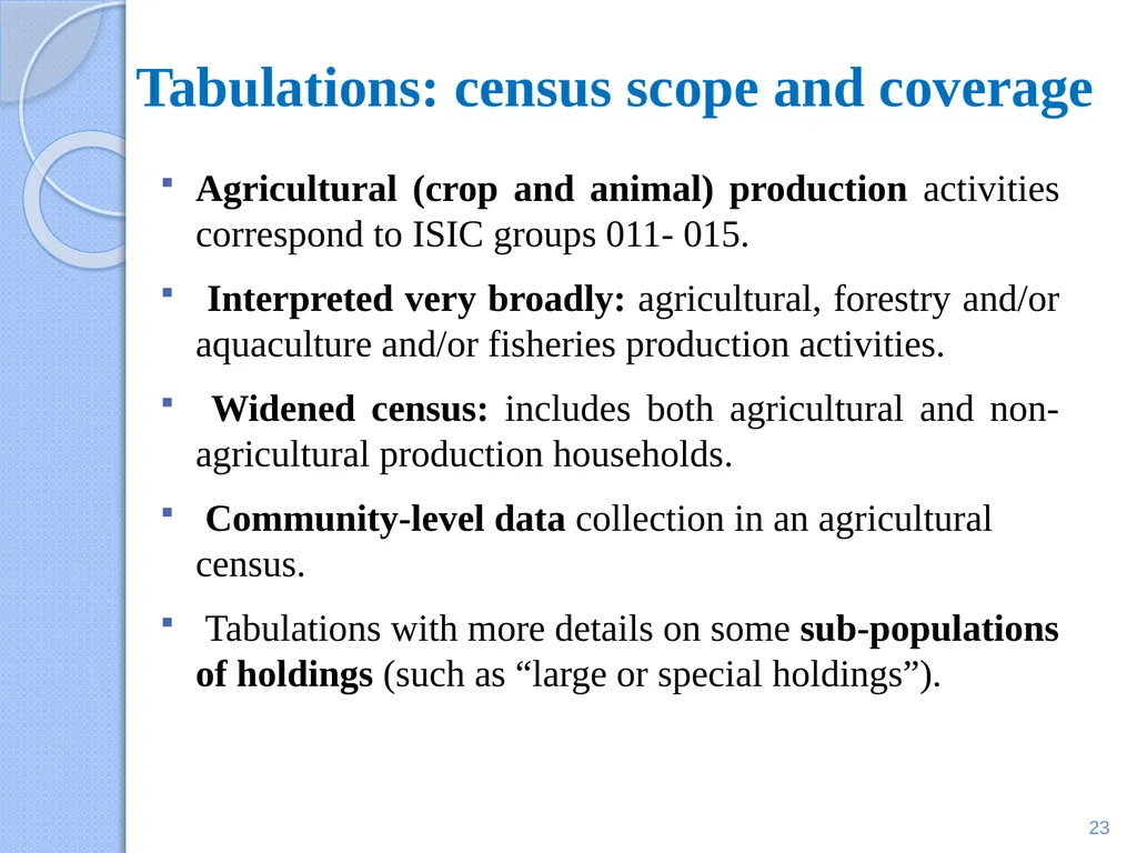 Eloi OUEDRAOGO Statistician, Agricultural Census - slide 23 of 33