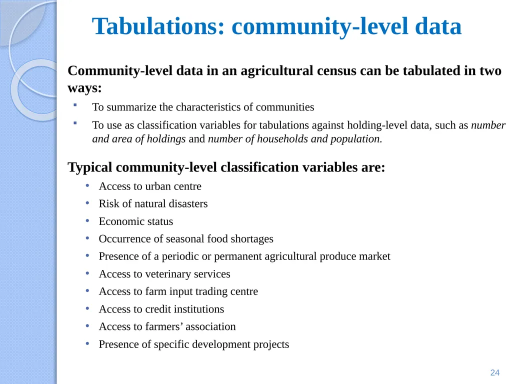 Eloi OUEDRAOGO Statistician, Agricultural Census - slide 24 of 33