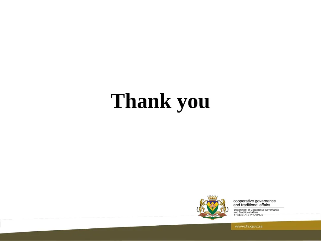 1 PORFOLIO COMMITTEE ON COOPERATIVE GOVERNANCE AND - slide 103 of 103